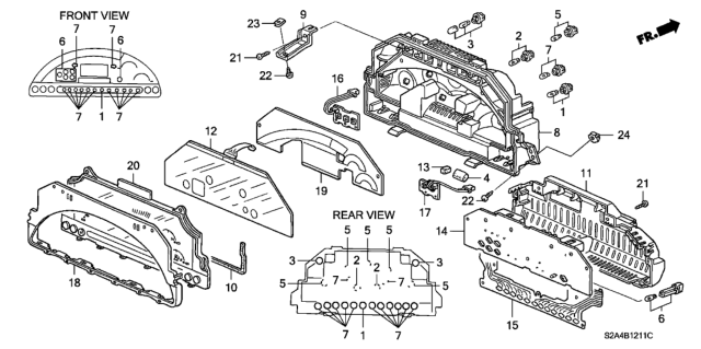 2006 Honda S2000 Case Assembly Diagram for 78110-S2A-A13