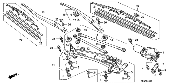 2007 Honda Accord Washer, Spring (10MM) Diagram for 76522-SAA-004