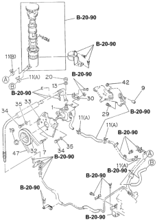 1996 Honda Passport Belt, Power Steering Pump Diagram for 8-94452-904-0