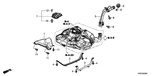 2014 Honda Civic Fuel Filler Pipe Diagram