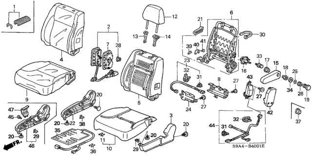 2004 Honda CR-V Armrest Assembly, Front Seat (Saddle) Diagram for 81180-SCA-A13ZB