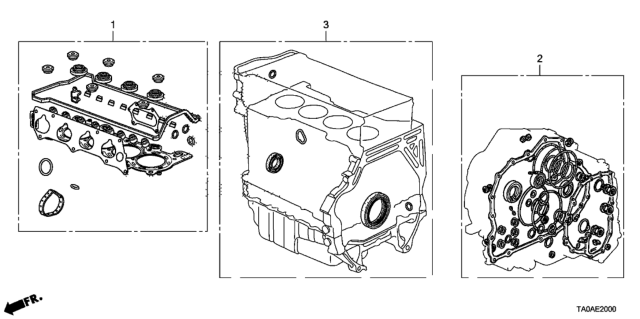 2012 Honda Accord Gasket Kit (L4) Diagram