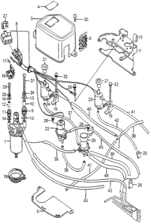 1980 Honda Prelude Holder, Tube Diagram for 36024-PA6-681