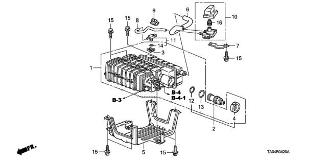 2011 Honda Accord Canister Assembly Diagram for 17011-TA0-L01