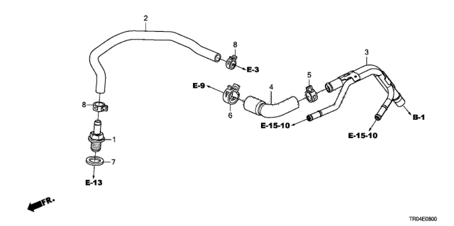 2012 Honda Civic Pcv Tube (1.8L) Diagram