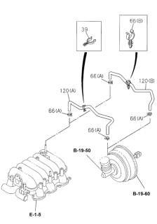 1999 Honda Passport Brake Piping (Vacuum) Diagram