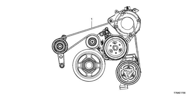 2017 Honda HR-V Belt, Alternator Diagram for 31110-R2A-M12