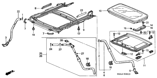 2002 Honda CR-V Sliding Roof Diagram