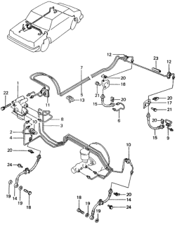 1982 Honda Civic Pipe E, L. Brake Diagram for 46361-SA0-000