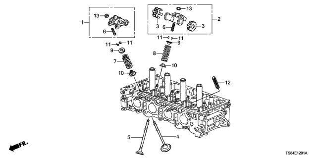 2014 Honda Civic Valve - Rocker Arm (2.4L) Diagram