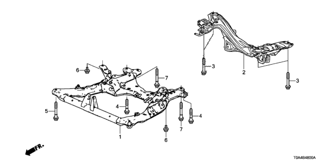 2013 Honda CR-V Bolt, Flange (14X80) Diagram for 90163-SWE-T00
