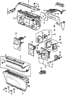 1984 Honda Accord Speedometer Assembly (Northland Silver) Diagram for 37200-SC5-773
