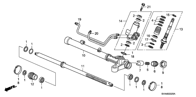 2009 Honda Civic Housing Sub-Assy., Steering Rack Diagram for 53608-SNA-A12