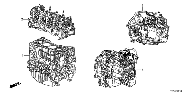 2012 Honda Accord Engine Assy. - Transmission Assy. (L4) Diagram