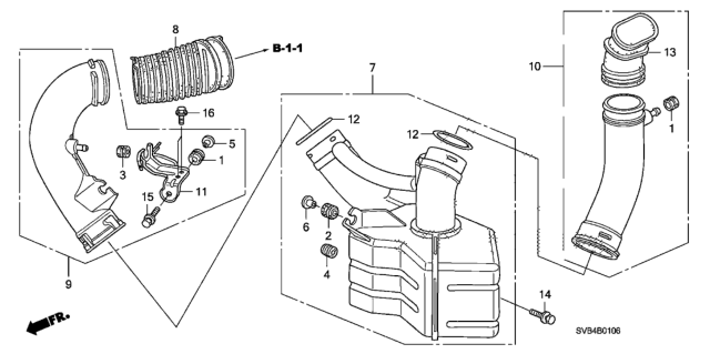 2010 Honda Civic Resonator Chamber (2.0L) Diagram