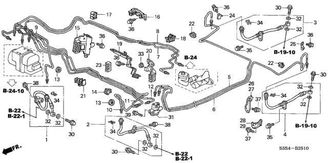 2005 Honda Civic Brake Lines (ABS) Diagram
