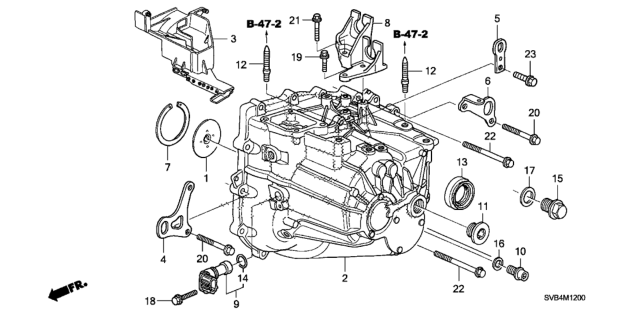 2010 Honda Civic MT Transmission Case (2.0L) Diagram