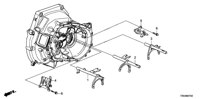 2012 Honda Civic MT Shift Fork - Shift Holder (1.8L) Diagram