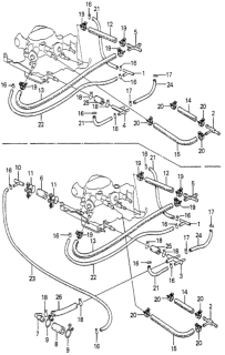 1979 Honda Prelude Joint, Four-Way Diagram for 17321-689-660