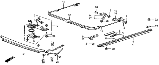 1985 Honda Prelude Spring, R. Deflector Arm Diagram for 71982-SB0-920
