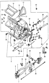 1982 Honda Prelude Lever, Mode Cable Diagram for 39206-692-003