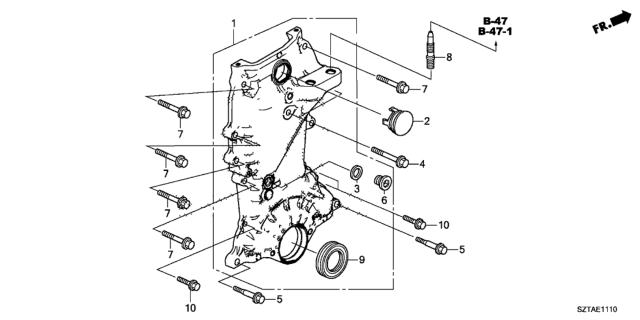 2015 Honda CR-Z Case Assembly, Chain Diagram for 11410-RTW-J00