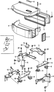 1984 Honda Accord Cover, Control Box (Lower) Diagram for 36019-PD2-004