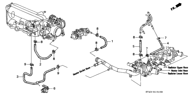 1994 Honda Accord Hose, Breather Heater (A) Diagram for 19514-P0B-000