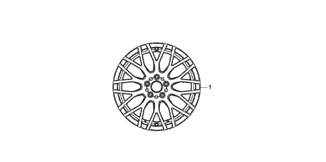 2010 Honda Accord Wheel, Alloy (Xj 18") Diagram for 42700-XLW-000