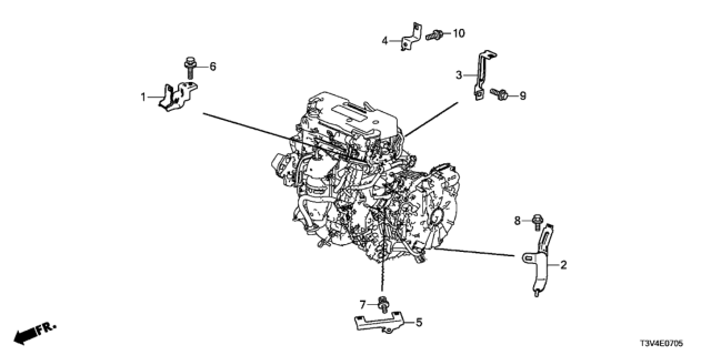 2014 Honda Accord Engine Wire Harness Stay Diagram