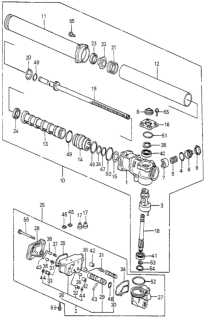 1982 Honda Accord Rack, Steering Diagram for 53626-SA5-672