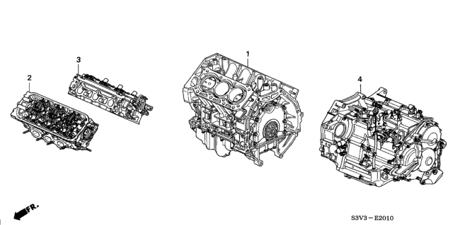 2003 Honda Pilot Engine Assy. - Transmission Assy. Diagram