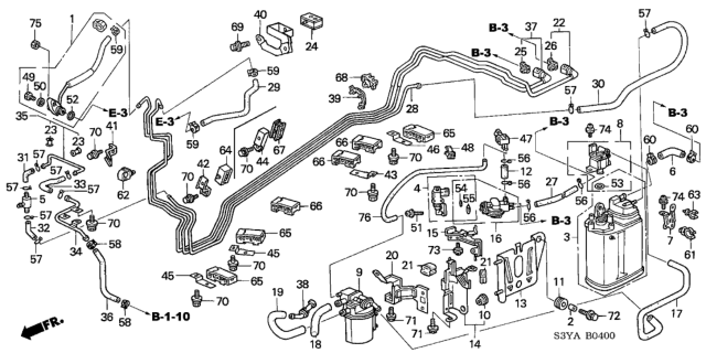 2005 Honda Insight Pipe, Fuel Feed Diagram for 17700-S3Y-A04