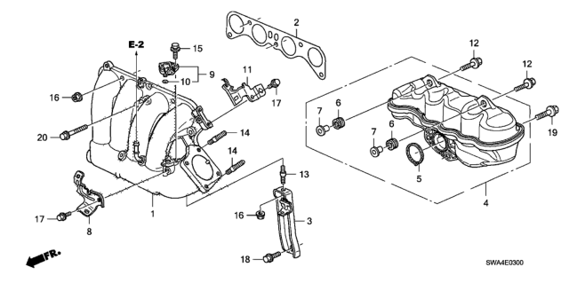 2007 Honda CR-V Intake Manifold Diagram