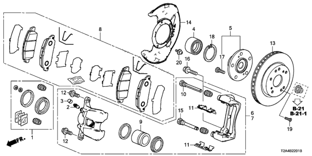 2013 Honda Accord Disk, Front Brake (16 Diagram for 45251-T2G-A01