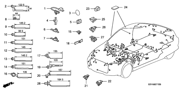 2006 Honda Insight Harness Band - Bracket Diagram