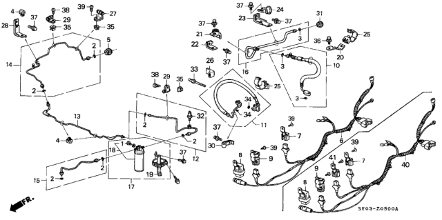 1988 Honda Accord Pipe, Suction Diagram for 80330-SE0-H10