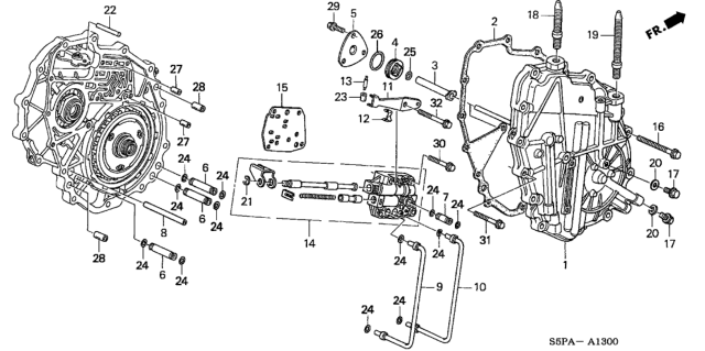 2005 Honda Civic Guide A, Feed Pipe Diagram for 22713-P4V-000