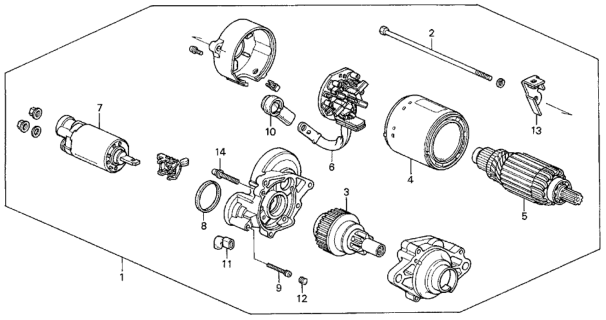 1996 Honda Prelude Gear Assembly Diagram for 31204-P0A-004