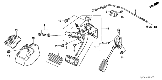 2012 Honda Ridgeline Pedal Assy., Brake Diagram for 46600-SJC-A81
