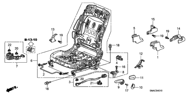 2010 Honda Civic Cover, L. FR. Seat Foot (Inner) *NH598L* (RR) (ATLAS GRAY) Diagram for 81506-SNA-A11ZA
