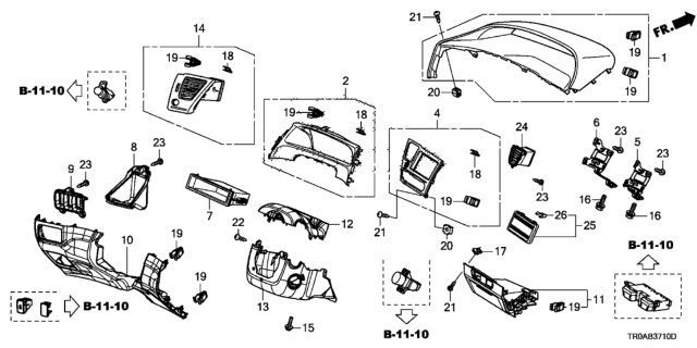 2013 Honda Civic Cover, Driver (Lower) *NH686L*(LH) (WARM GRAY) Diagram for 77303-TR6-C01ZB