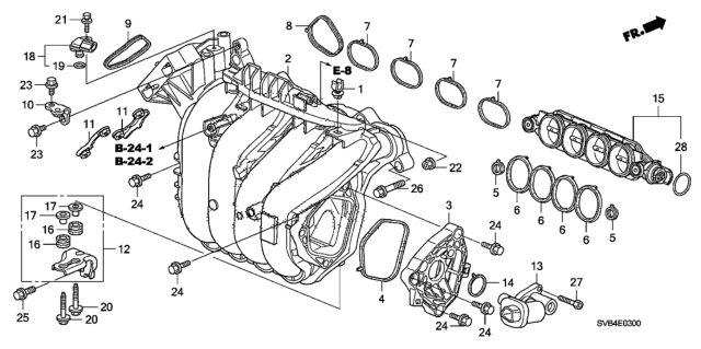 2011 Honda Civic Intake Manifold (1.8L) Diagram