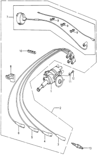 1980 Honda Accord Distributor Assembly (D4S8-05) Diagram for 30100-689-782