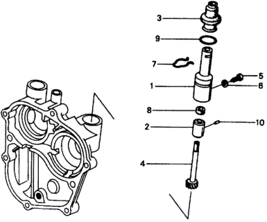 1977 Honda Civic Gear, Speedometer Driven Diagram for 23820-657-680