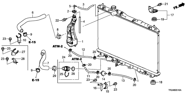 2013 Honda Civic Hose, Water (Lower) Diagram for 19504-RW0-A50