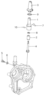 1982 Honda Civic MT Speedometer Gear Diagram