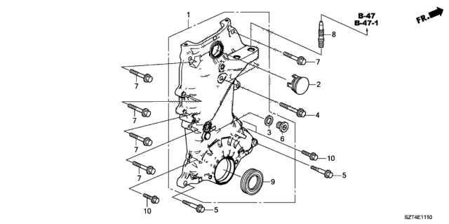 2012 Honda CR-Z Chain Case Diagram