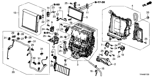 2021 Honda CR-V Hybrid Motor Assembly, Mode Servo Diagram for 79140-TLA-A51