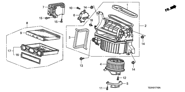 2009 Honda Accord Cpu Assy., Auto Air Conditioner Diagram for 79610-TA0-A01